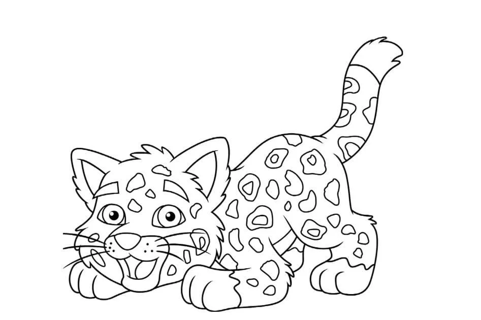 Desenhos de Leopardos Para Colorir 27