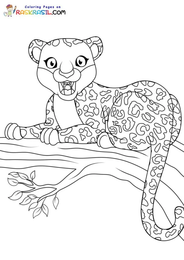 Desenhos de Leopardos Para Colorir 52