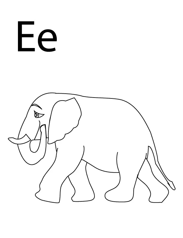 Buchstabe E Ausmalbilder 6