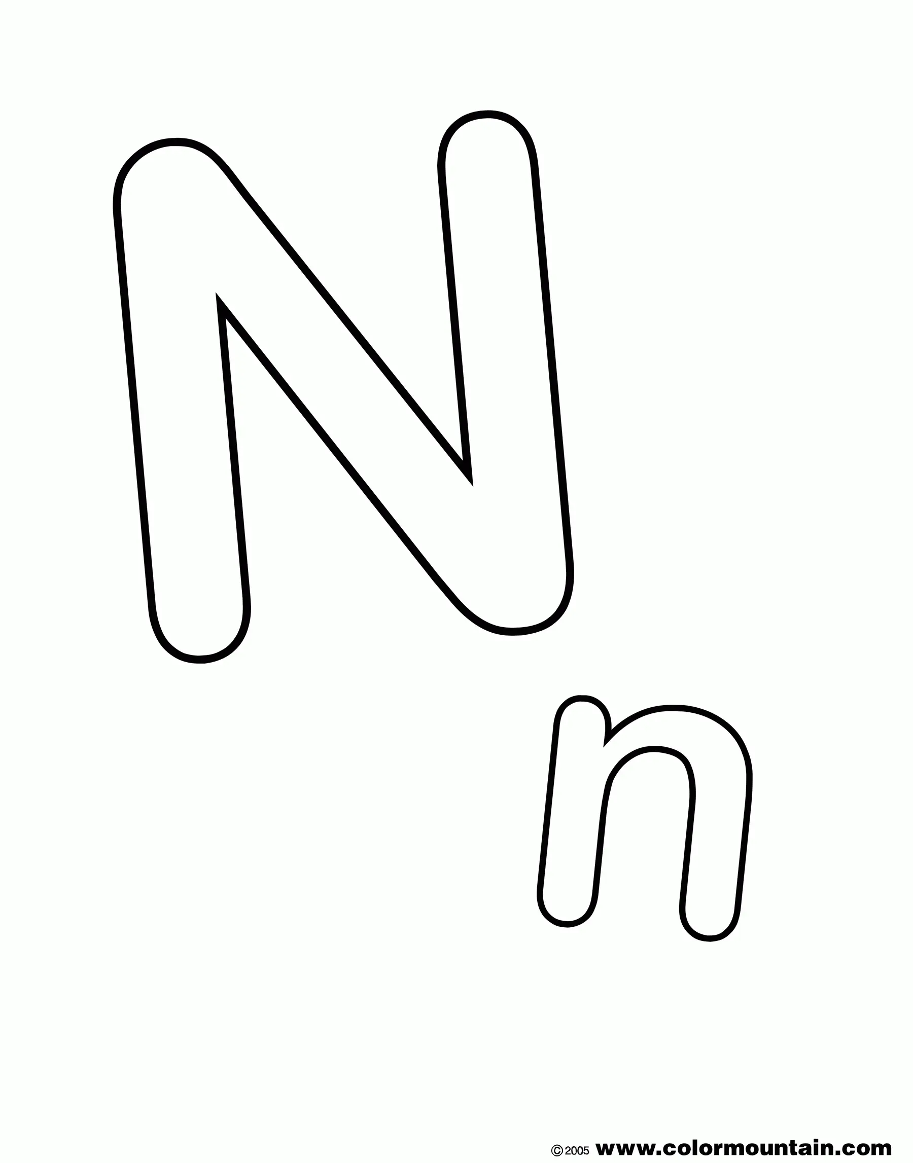 La Letra N Para Colorear 31