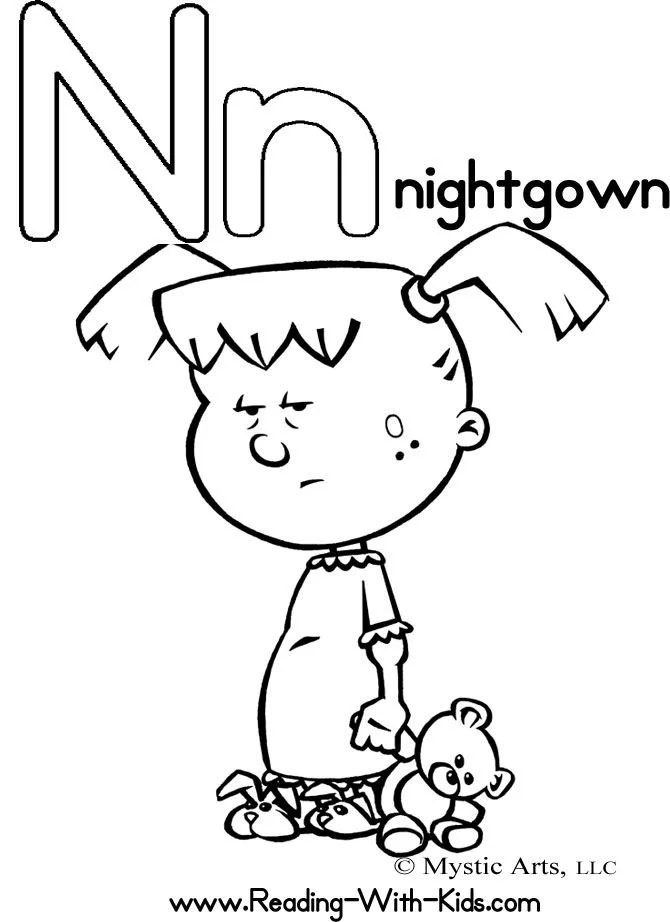 La Letra N Para Colorear 40