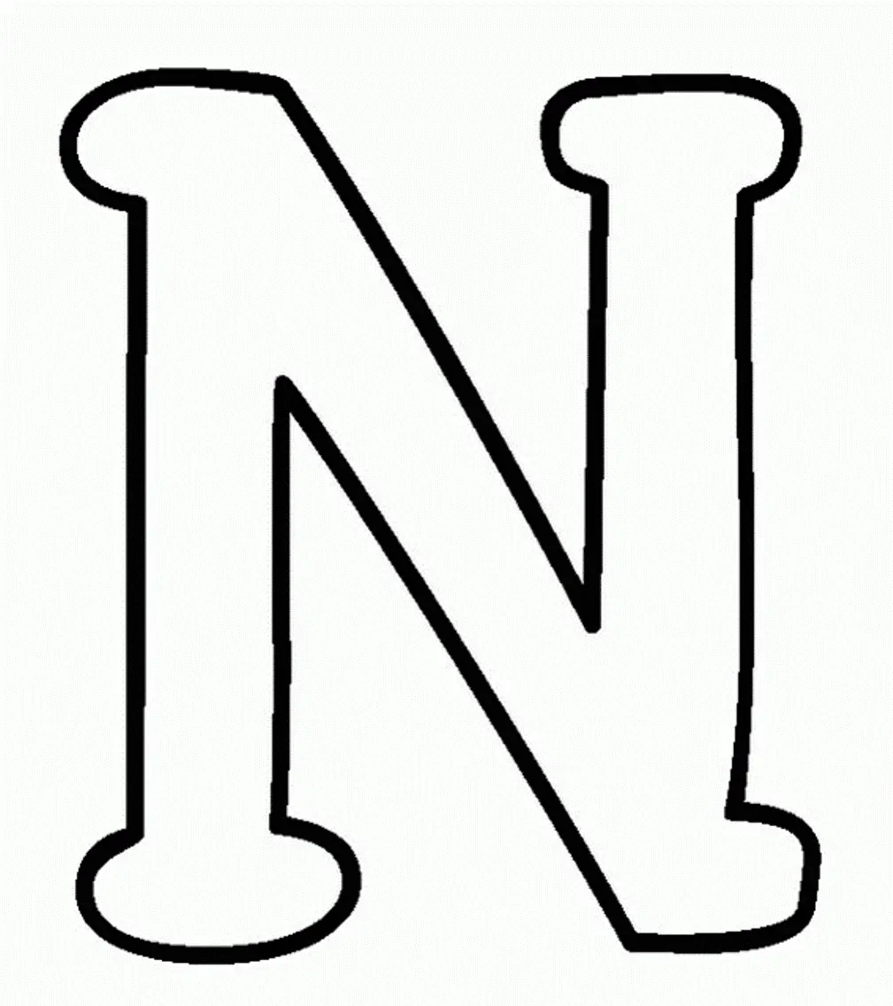 La Letra N Para Colorear 43