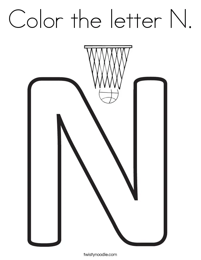 La Letra N Para Colorear 50