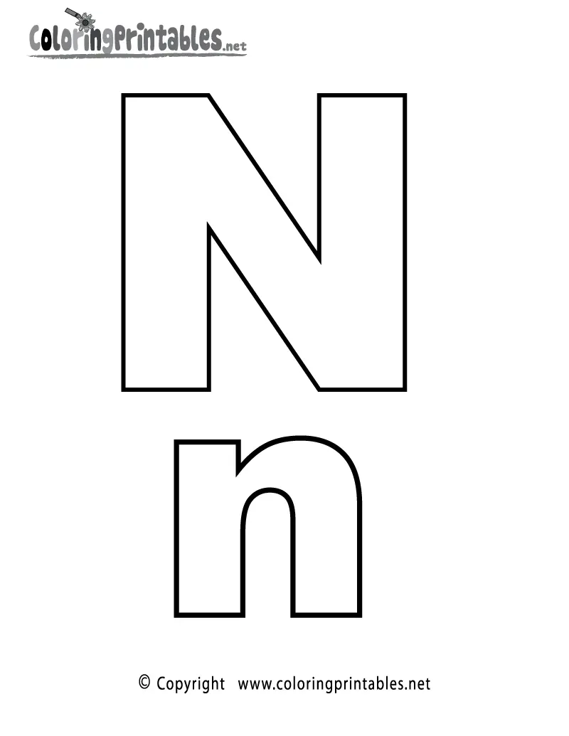 La Letra N Para Colorear 57