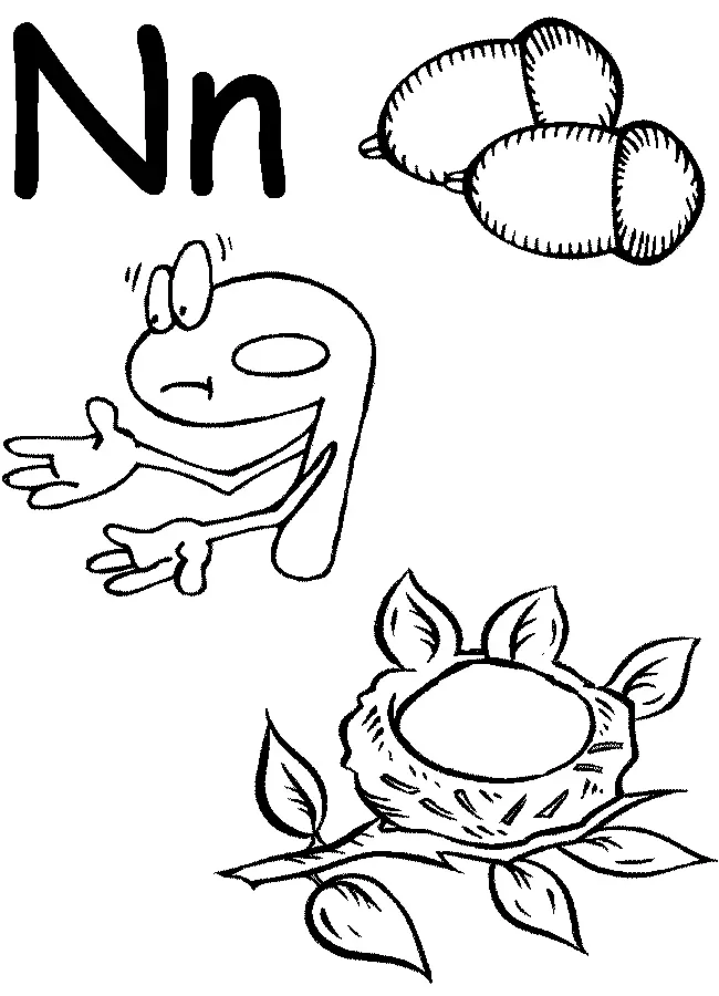 La Letra N Para Colorear 9