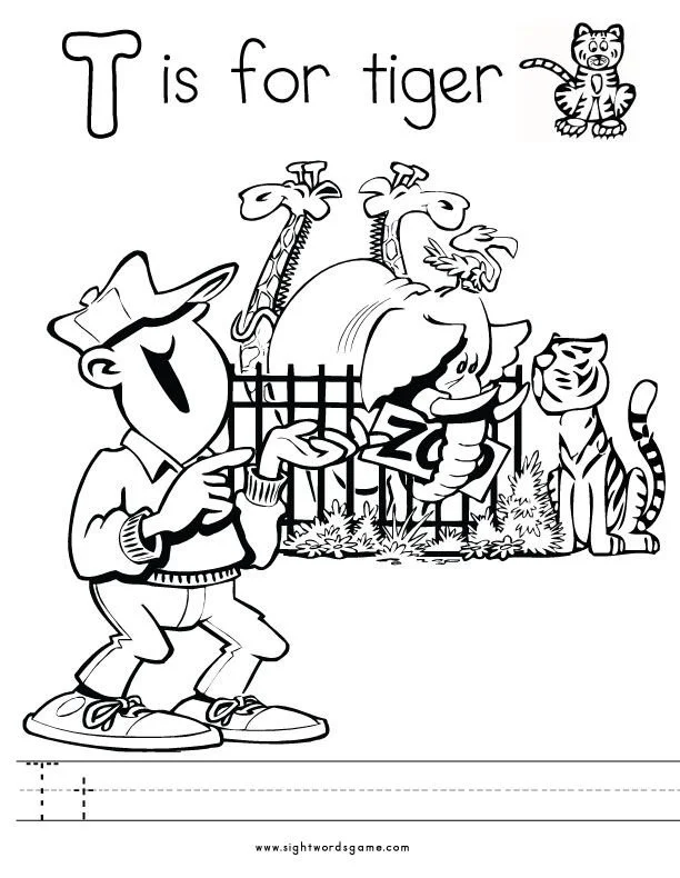 La Letra T Para Colorear 8