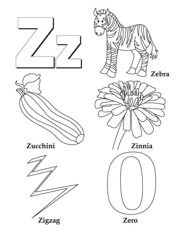 Letter Z Coloring Pages 4