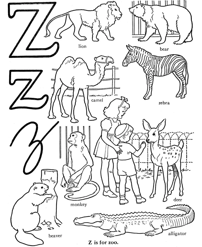 Letter Z Coloring Pages 7