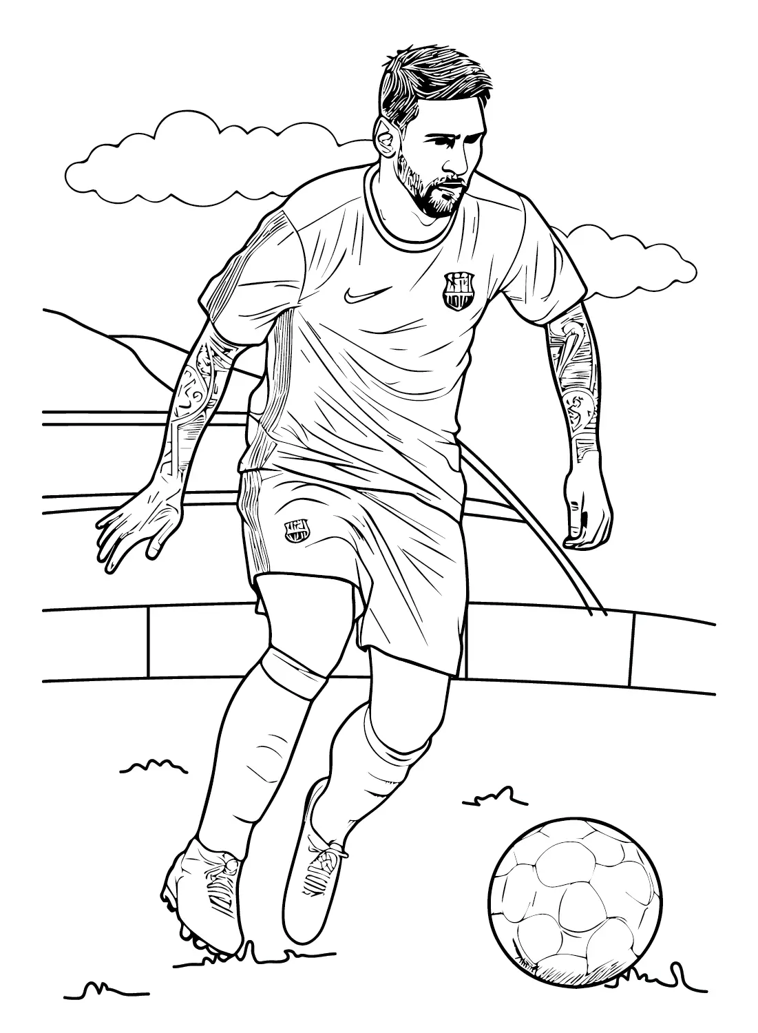 Lionel Messi Para Colorear