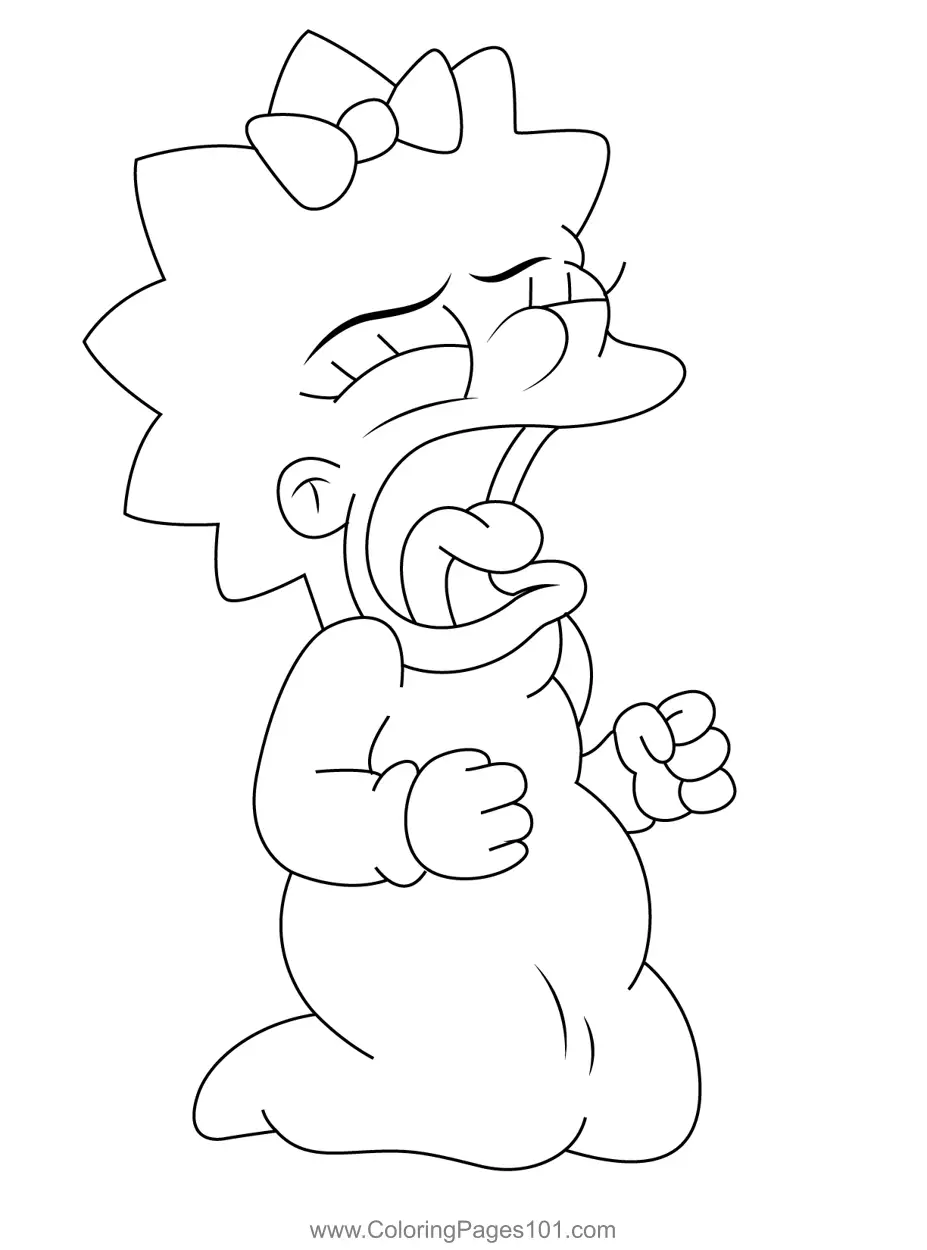 Maggie Simpson Coloring Pages 10