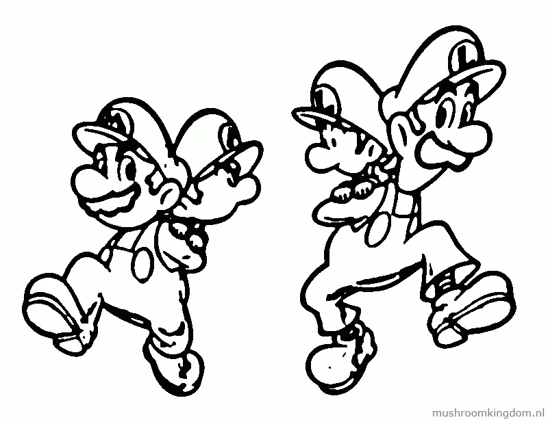 Mario and Luigi Coloring Pages 2