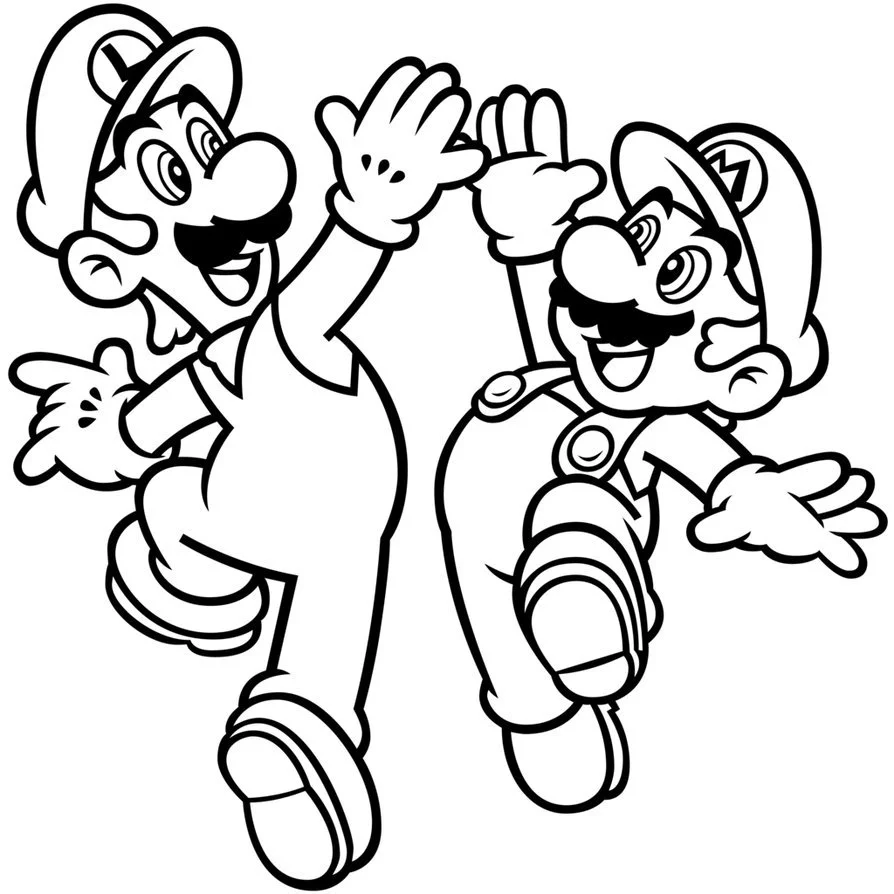 Mario and Luigi Coloring Pages 32