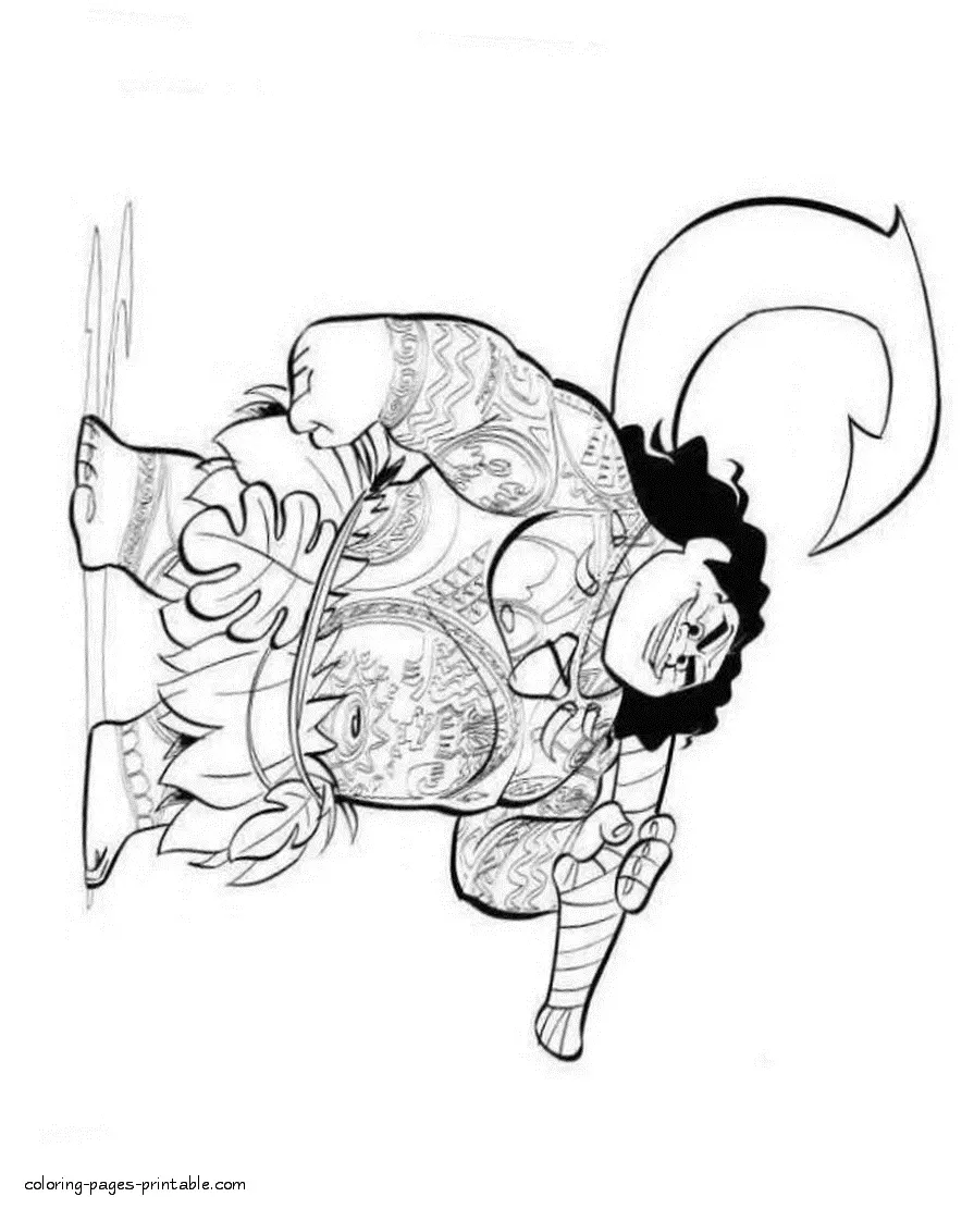Desenhos de Maui Para Colorir 15