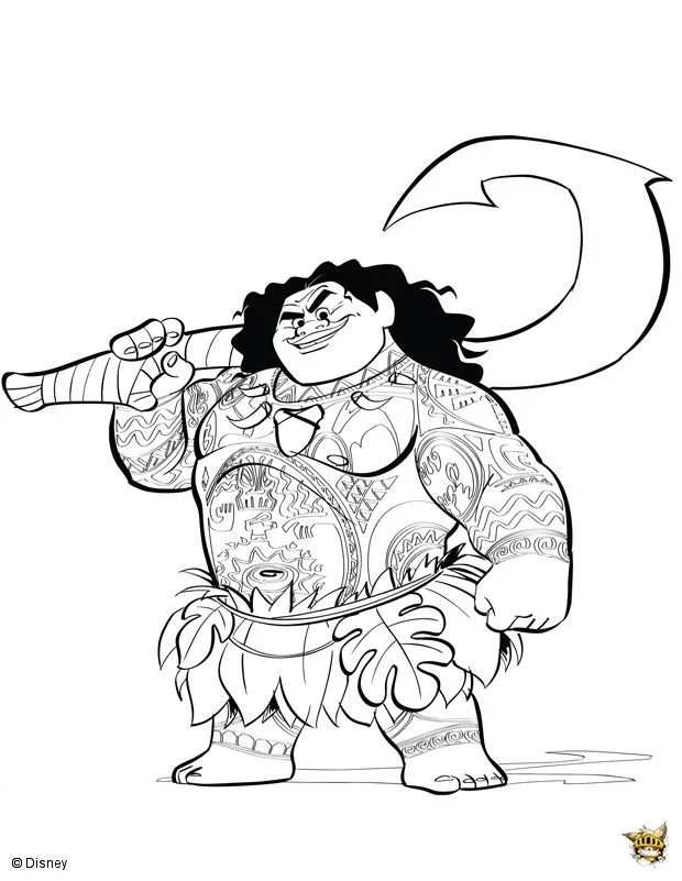 Desenhos de Maui Para Colorir 9
