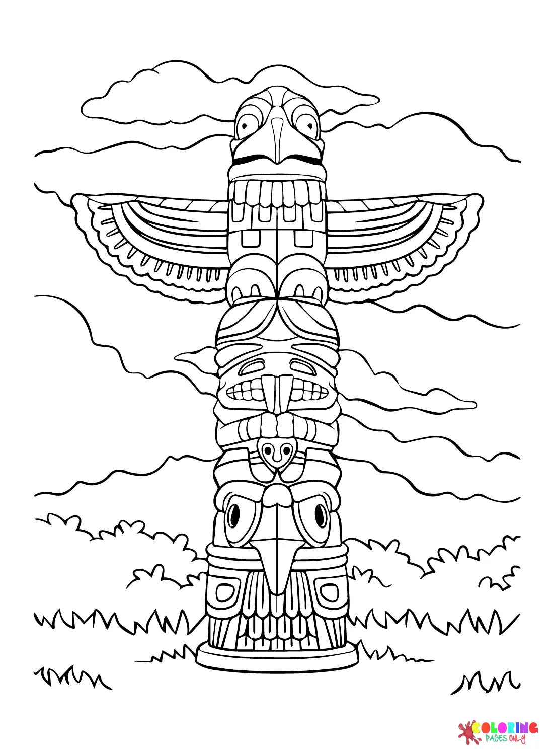 La Civilizacion Maya Para Colorear 13