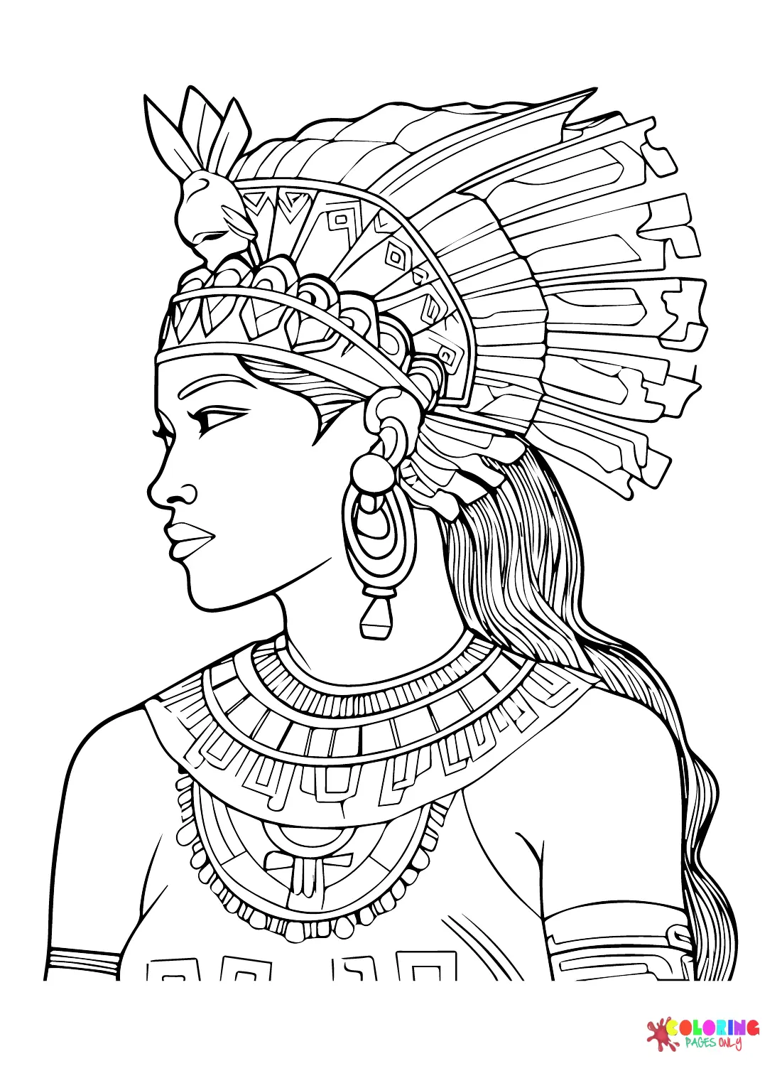 La Civilizacion Maya Para Colorear 5