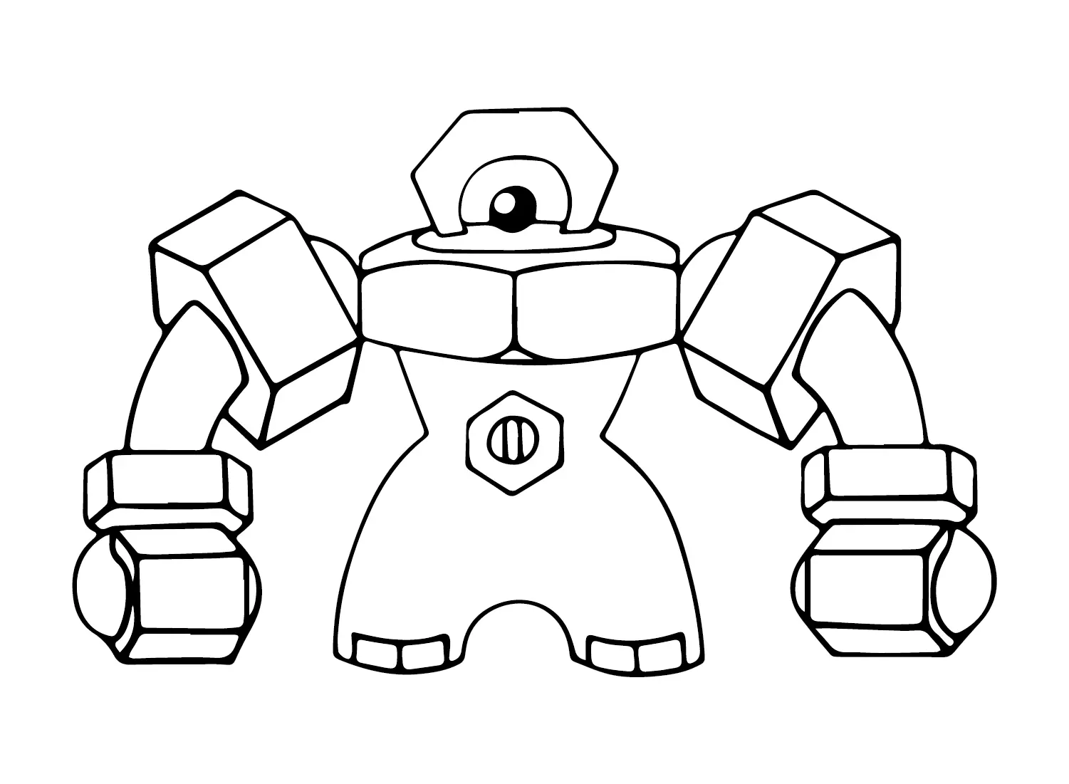 Melmetal Para Colorear 1
