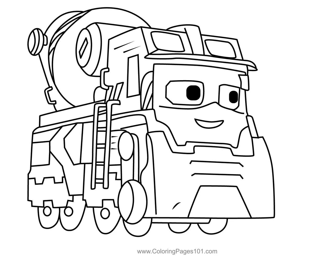 Mighty Express para Colorear 10