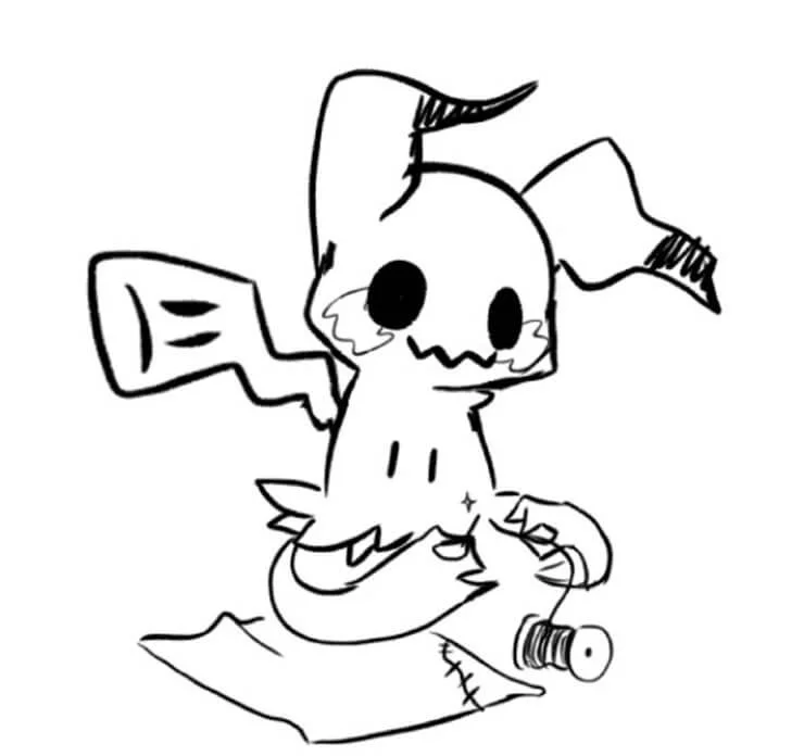 Mimikyu Para Colorear 4
