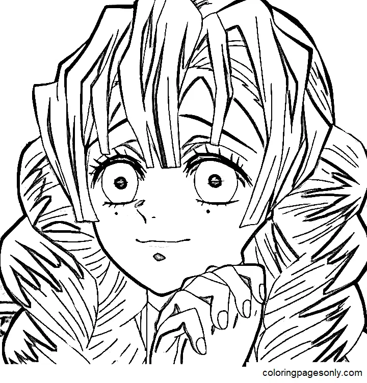 Mitsuri Kanroji Para Colorear 12
