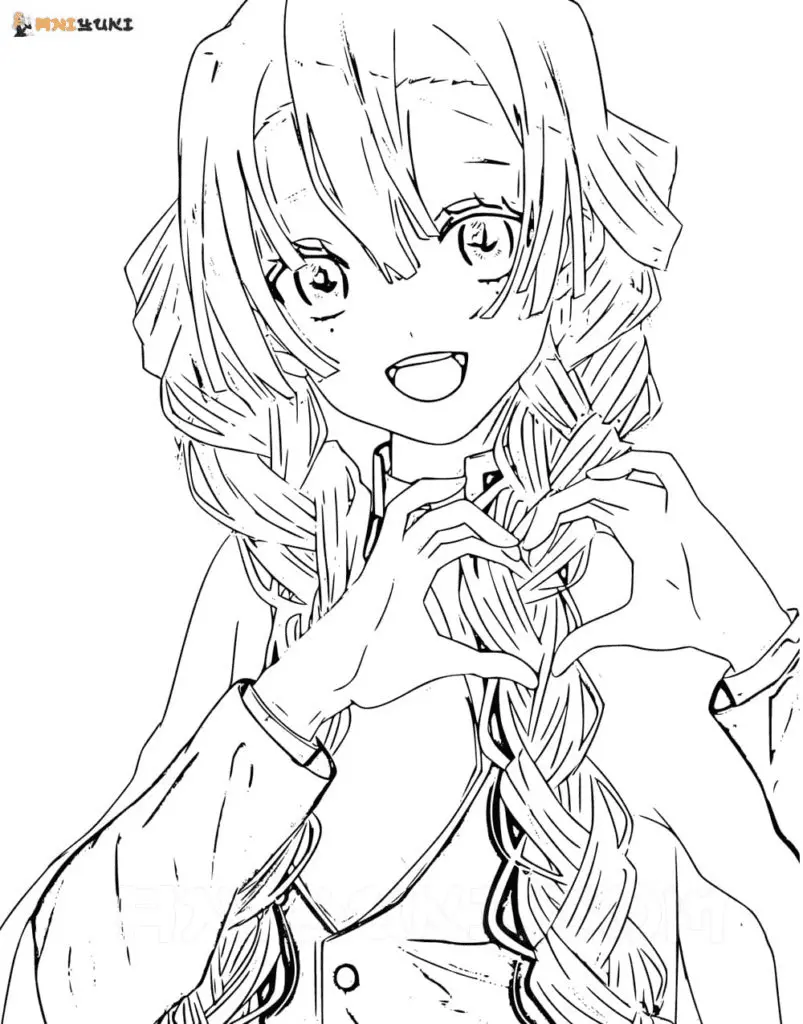 Mitsuri Kanroji Para Colorear 15