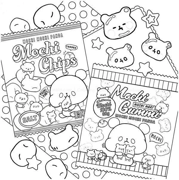 Mochi Para Colorear 1
