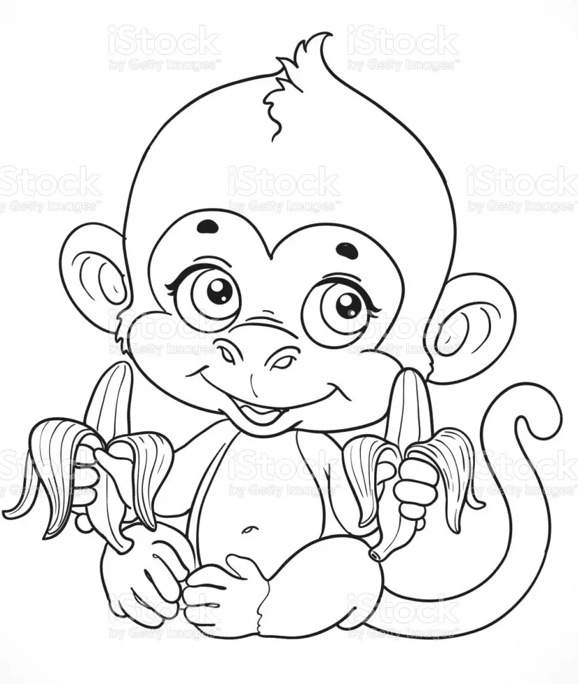 Monkey Coloring Pages 29