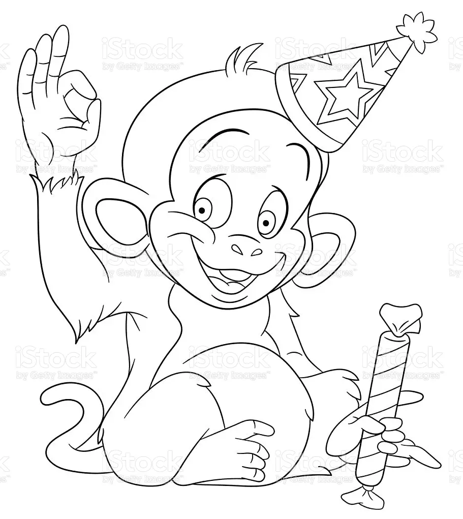 Monkey Coloring Pages 40