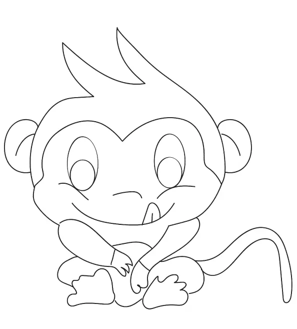 Monkey Coloring Pages 50