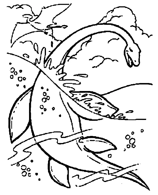 Mosasaurio Para Colorear 3