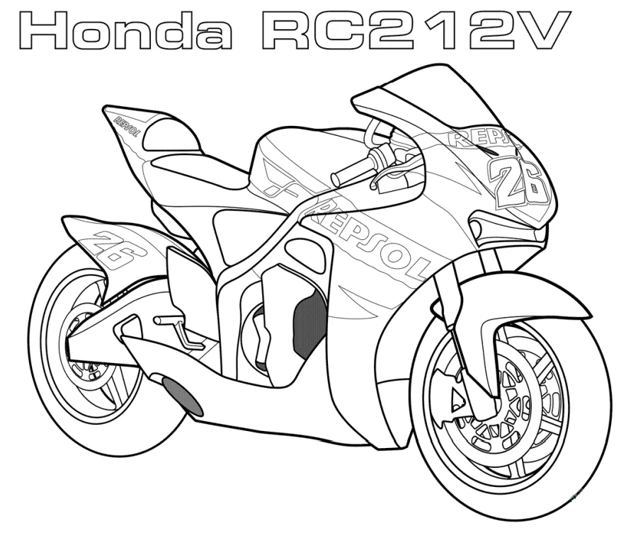 Motorrad Ausmalbilder 48