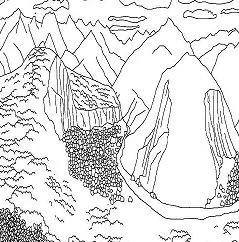 Berge Ausmalbilder