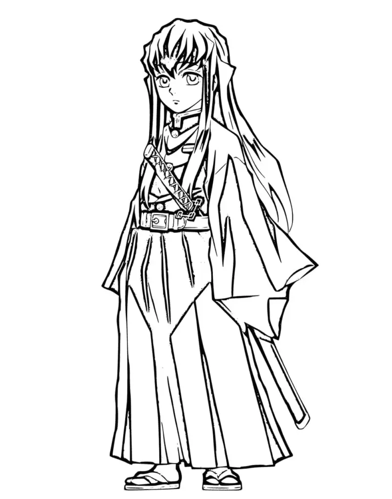 Desenhos de Muichiro Tokito Para Colorir 16
