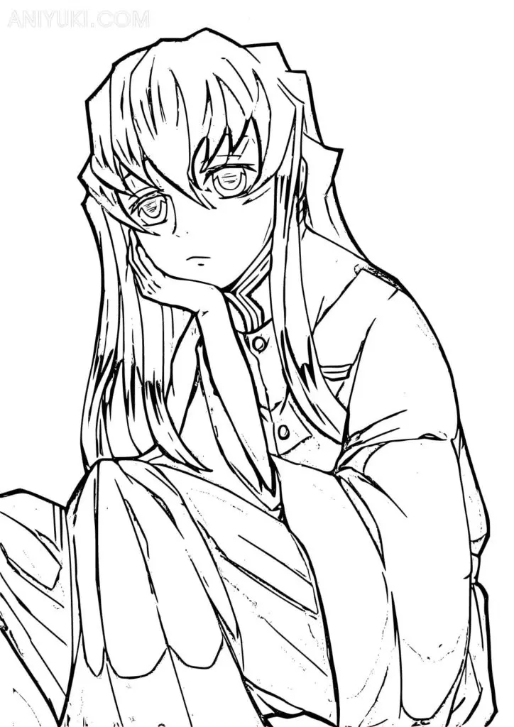 Desenhos de Muichiro Tokito Para Colorir 17