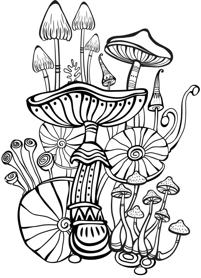 Desenhos de Cogumelos Para Colorir 28