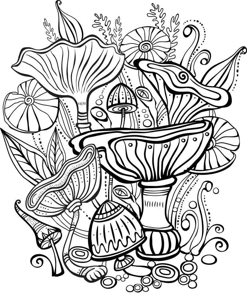 Desenhos de Cogumelos Para Colorir 46