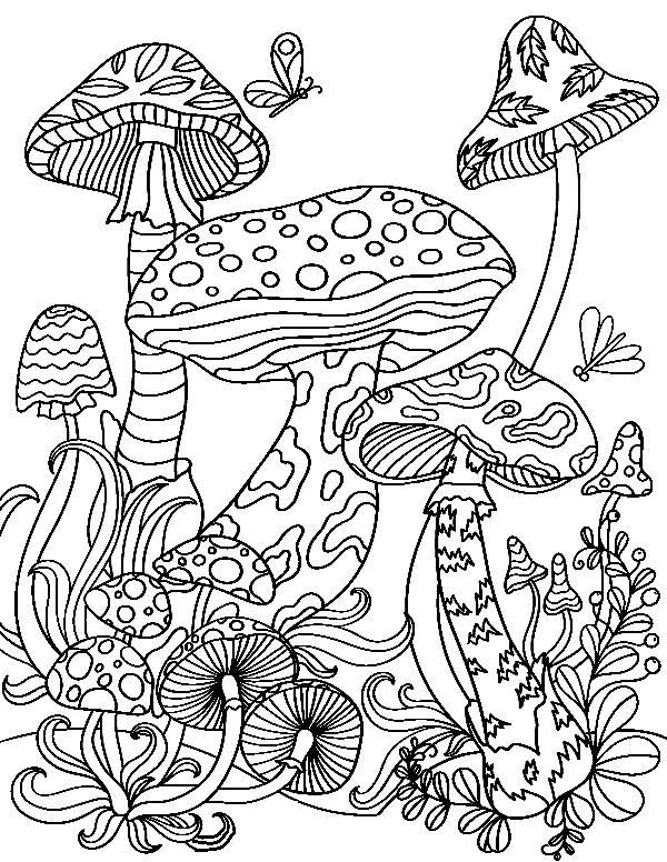 Desenhos de Cogumelos Para Colorir 97