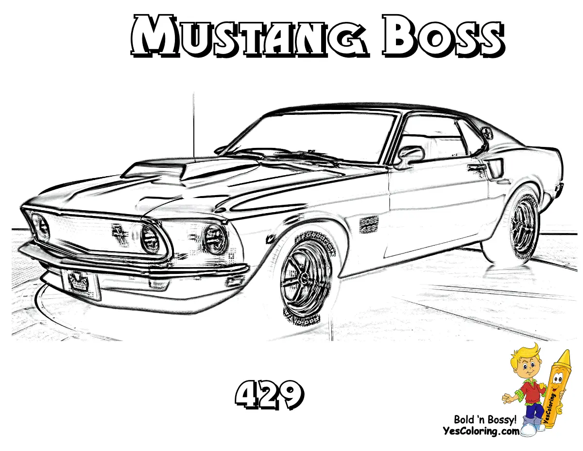 Mustang Coloring Pages 4