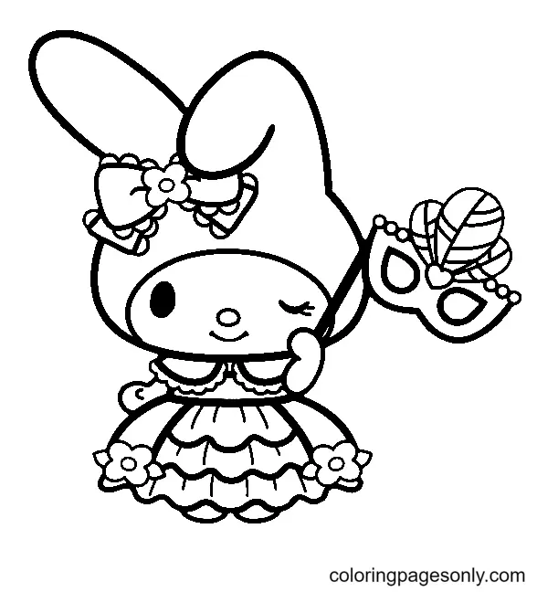 My Melody Para Colorear 7
