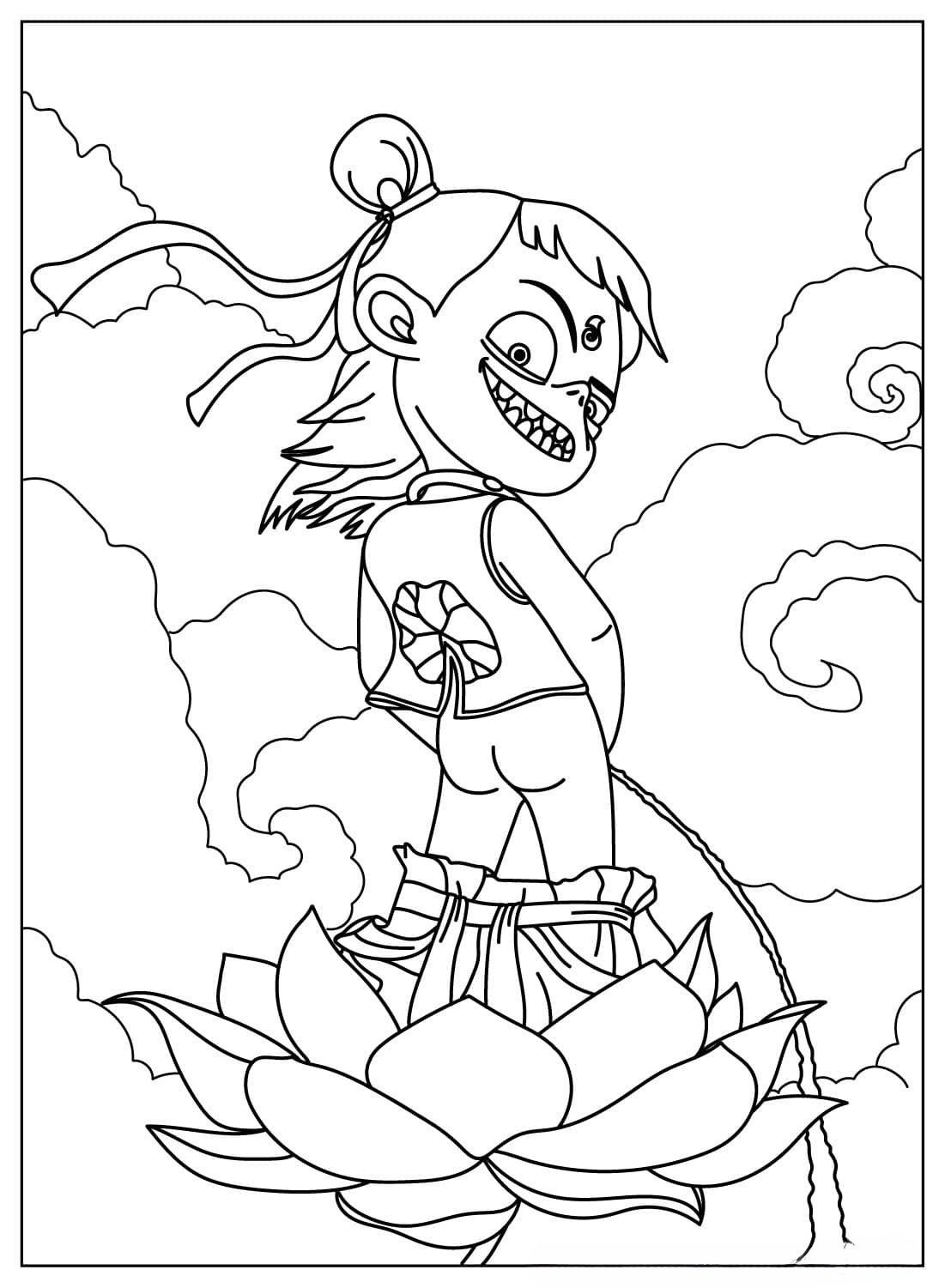 Ne Zha Para Colorir 12