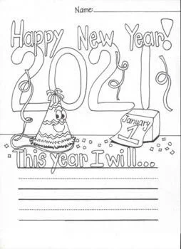 Neujahrs Ausmalbilder 123