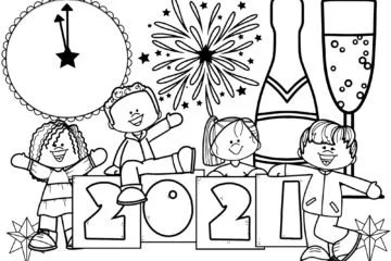Neujahrs Ausmalbilder 168