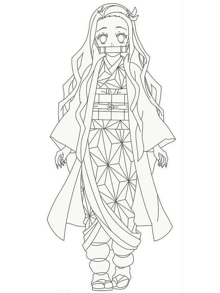 Nezuko Coloring Pages 25