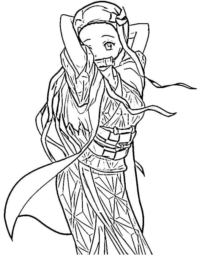 Nezuko Coloring Pages 26