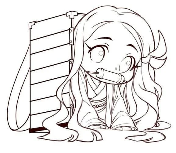 Nezuko Coloring Pages 30