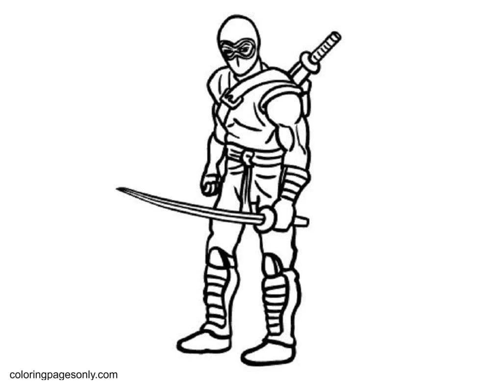 Ninja Para Colorear 1