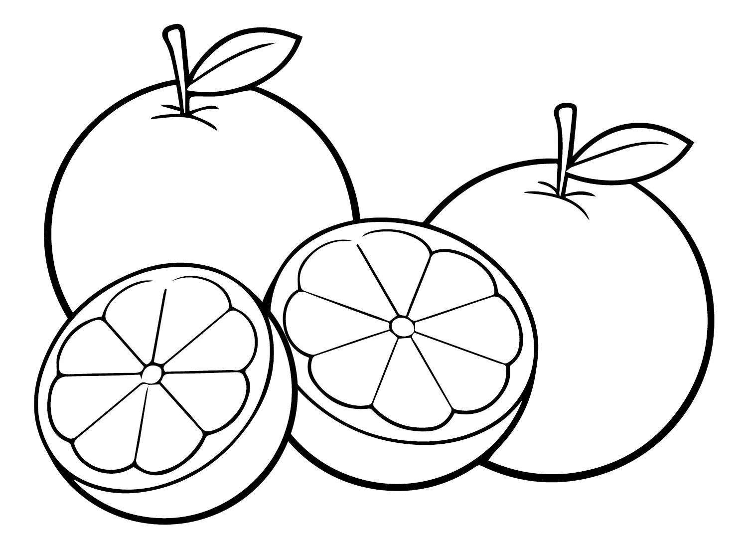 Orangen Ausmalbilder 2