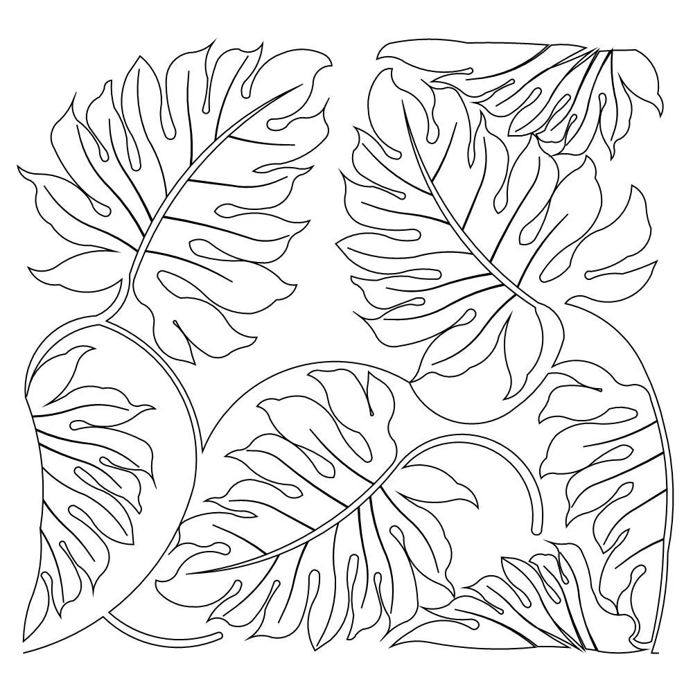 Desenhos de Folha de Palmeira Para Colorir 16