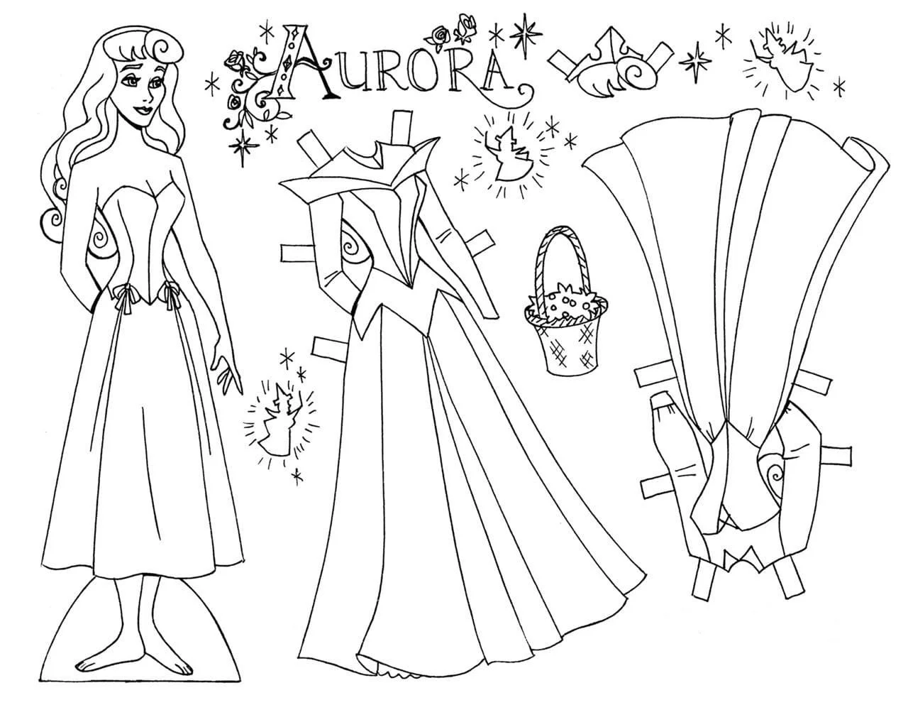 Munecas De Papel Para Colorear 12