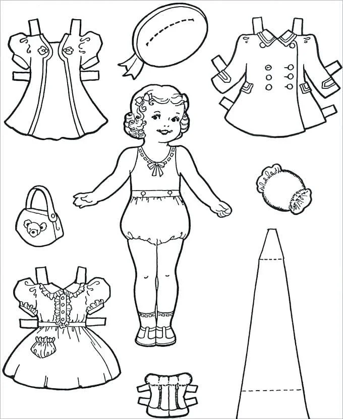 Munecas De Papel Para Colorear 18
